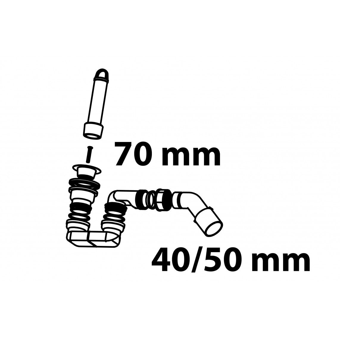 98809148 Standpijpventiel, 1 1/2" x 40/50 mm, met sifon vue 2