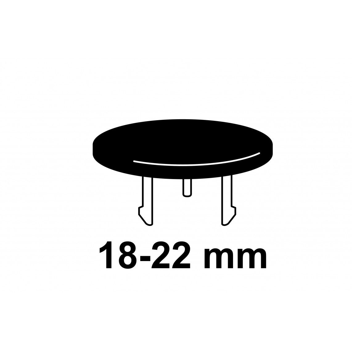 98027930 Wastafel overloop rozet, mat zwart, 18 - 22 mm, om te klemmen vue 2