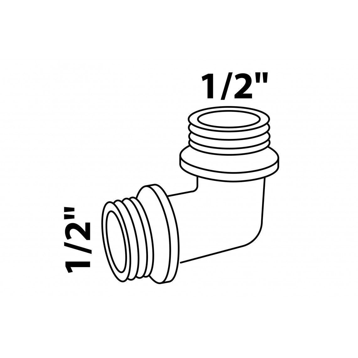 989396155 Angle 90°, brass, chrome, 1/2" male vue 2