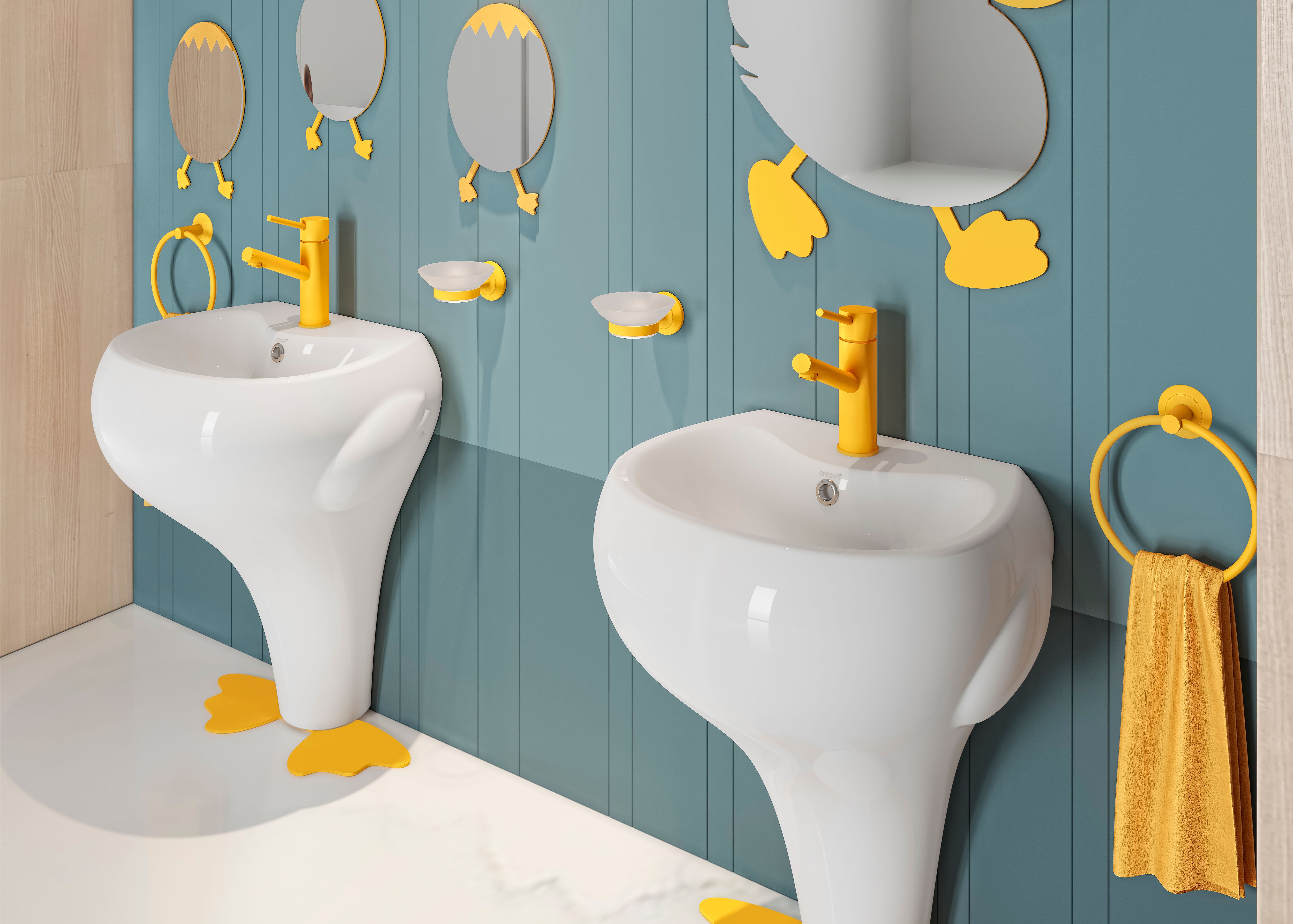 CREAVIT ROYALE PORTE-SAVON - JAUNE vue 2