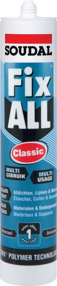 Soudal Fix All Flexi Colle Mastic Universelle Noire Cartouche 290 ML