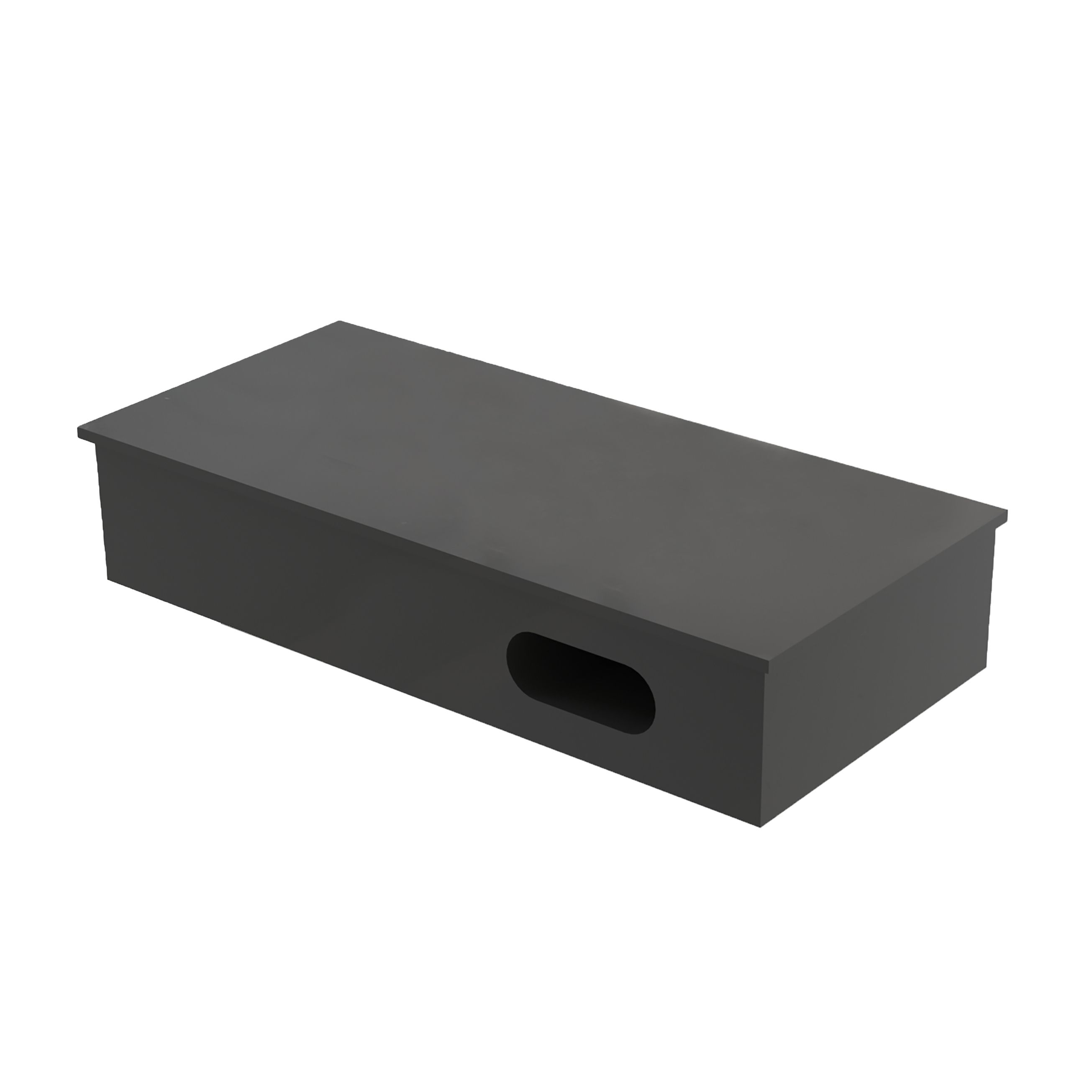 Solid Surface Comptoir Lavabo Avec Porte-serviette (80×35×15CM) - Blanc