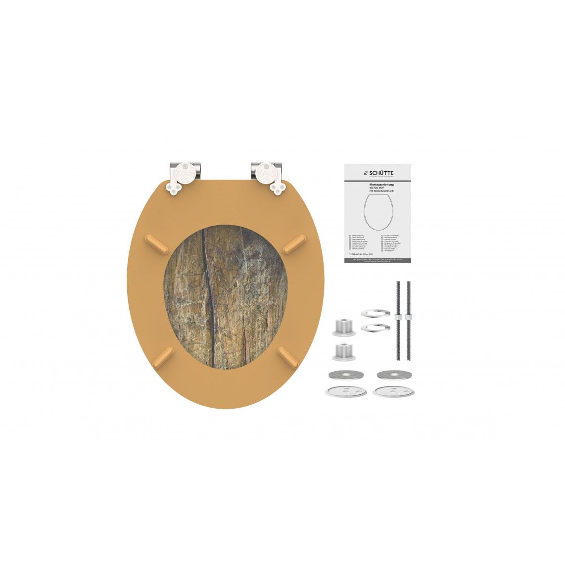 80124 MDF Toilet seat SOLID WOOD, with soft close vue 7
