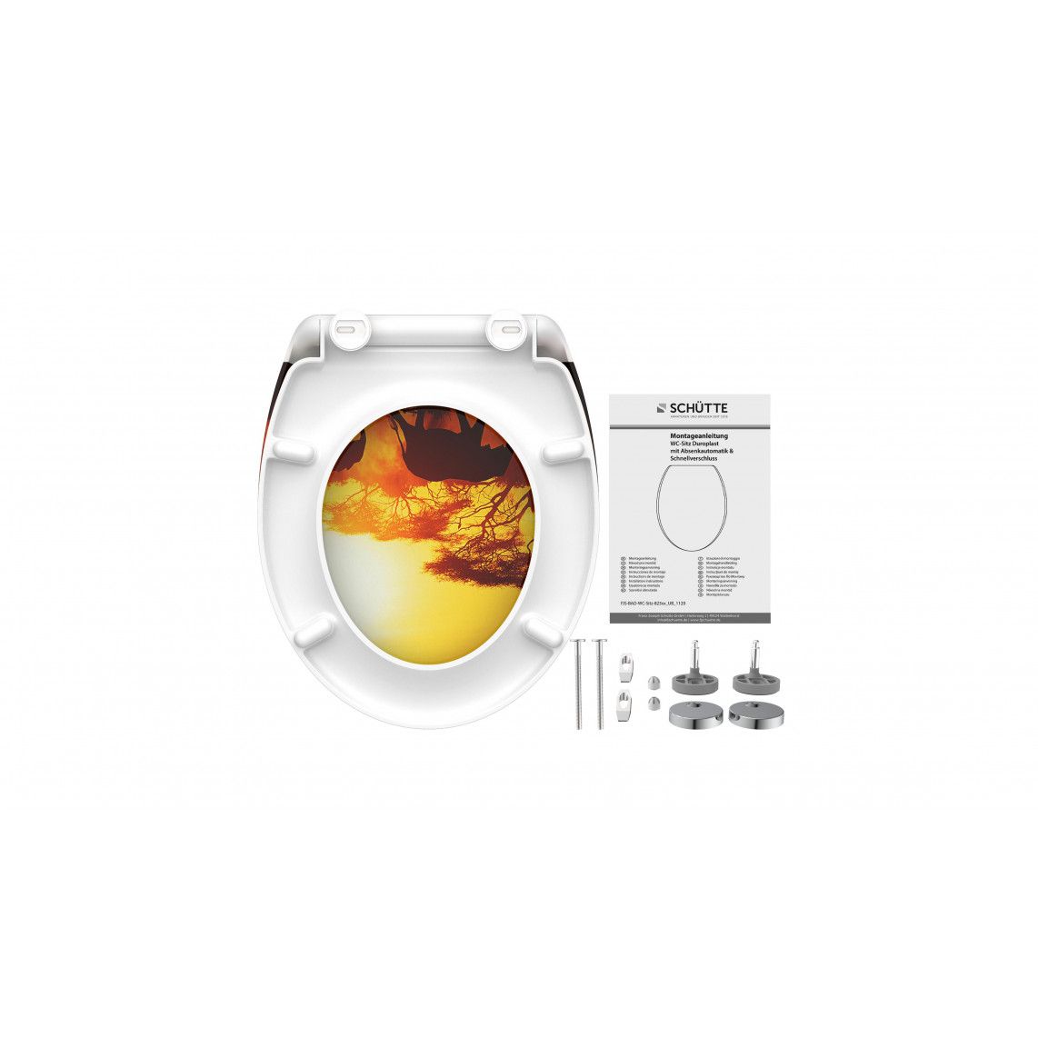 82360 Duroplast Toilet seat AFRICA, with soft close and quick release vue 6