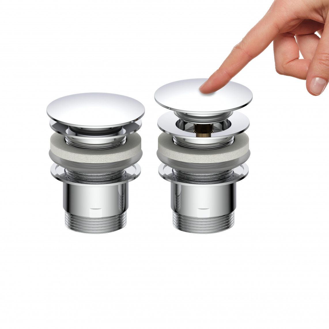 98807330 DAV-1WK afvoerwaste, chroom, 1 1/4" x 65 mm vue 5