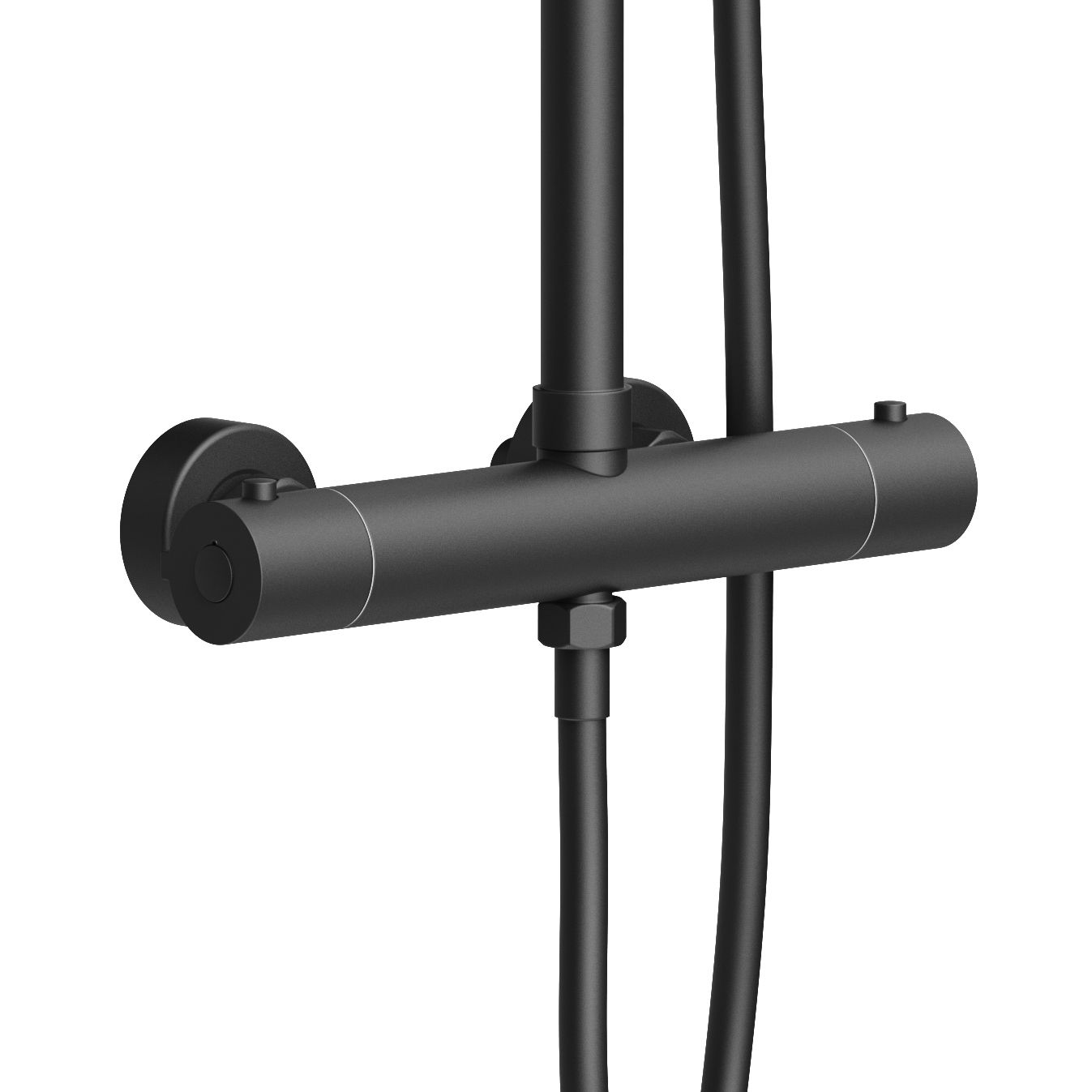 ALONI OPTIMA RONDO SET DE DOUCHE À JETS DE PLUIE – THERMOSTATIQUE – MONTAGE APPARENT – BELGAQUA – NOIR MAT vue 3