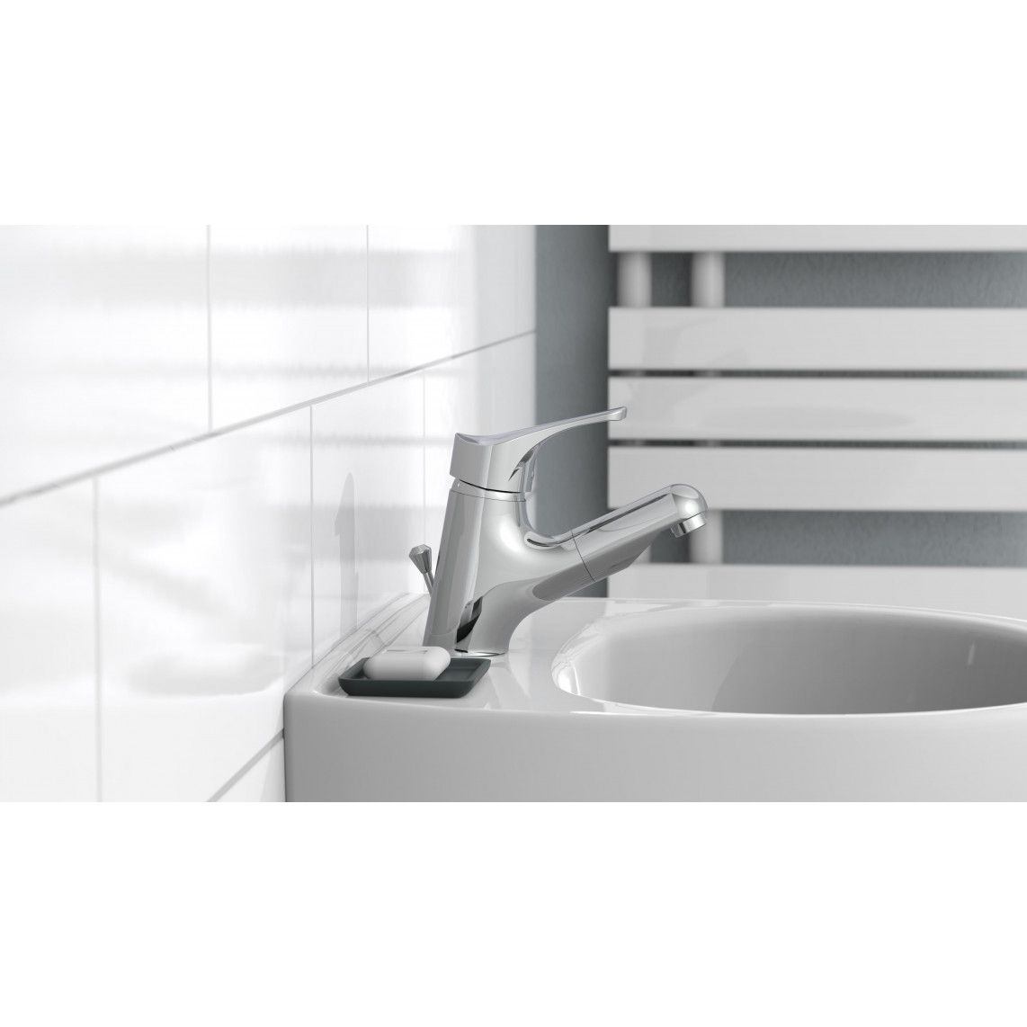 22150 ATTICA Wash basin mixer, chrome, with pull-out sprayer vue 10