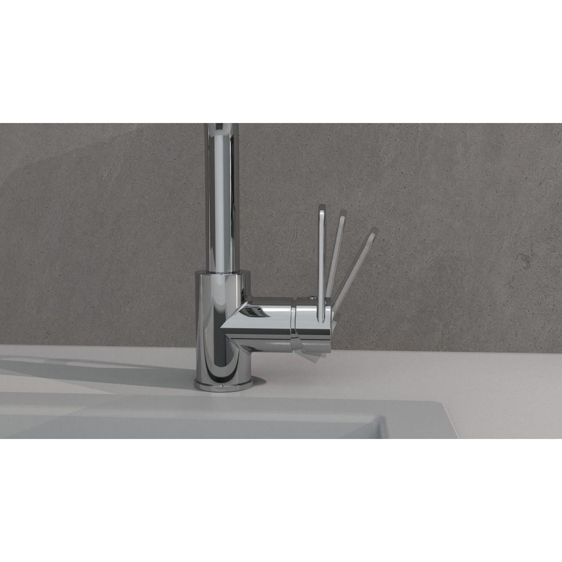 26230 DESIGN RING Keukenkraan, chroom, met uittrekbare uitloop vue 11
