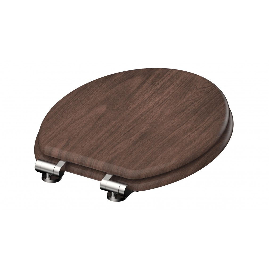 80193 MDF Toilet seat DARK WOOD, with soft close vue 5