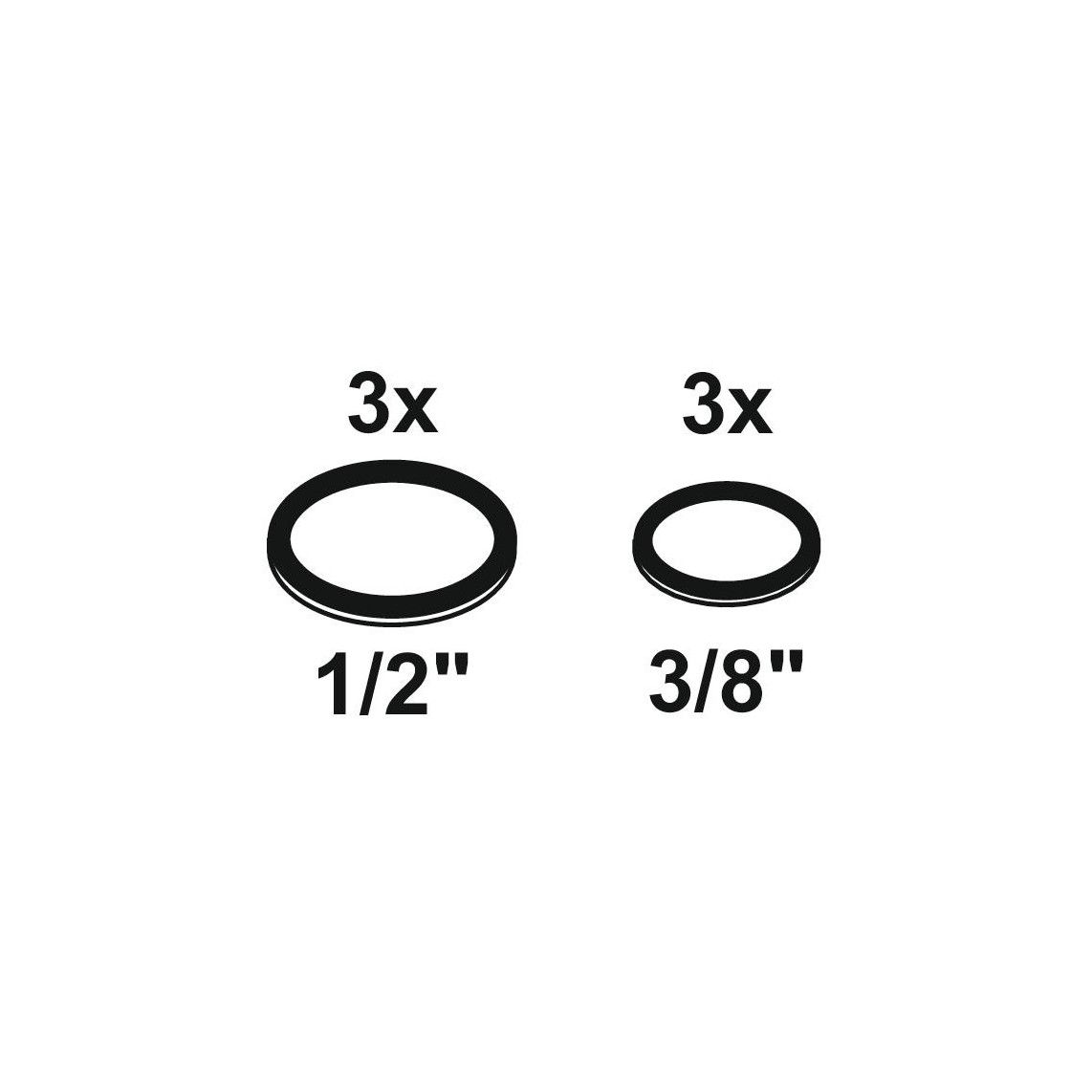 98696920 O-ring, rubber, for GROHE upper part 3/8" and 1/2" (6x) vue 2