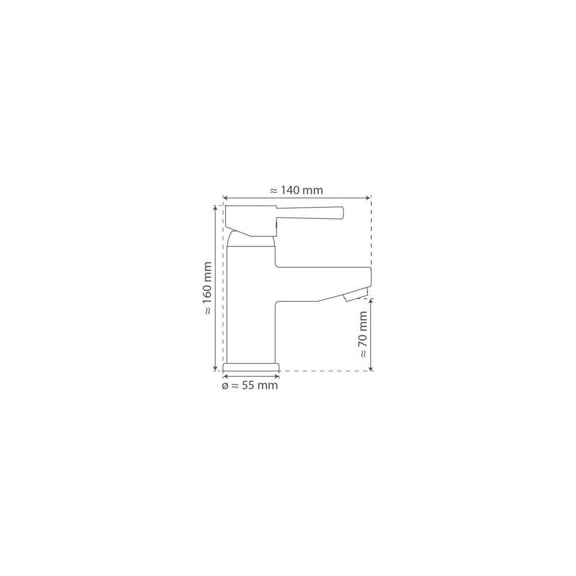 33710 UNICORN Wash basin mixer, chrome vue 4