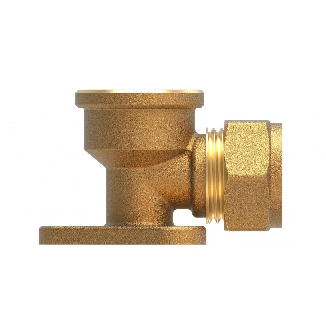 989458217 Elbow wall plate, brass, 15 mm x 1/2" female, clamp fitting for copper pipe vue 2