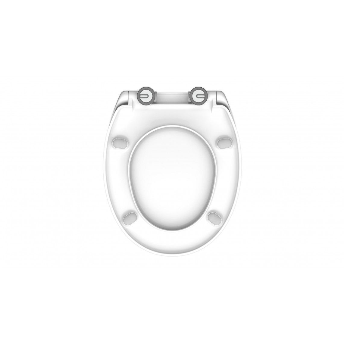 82600 Duroplast Toilet seat WHITE, PREMIUM, with soft close and quick release vue 6