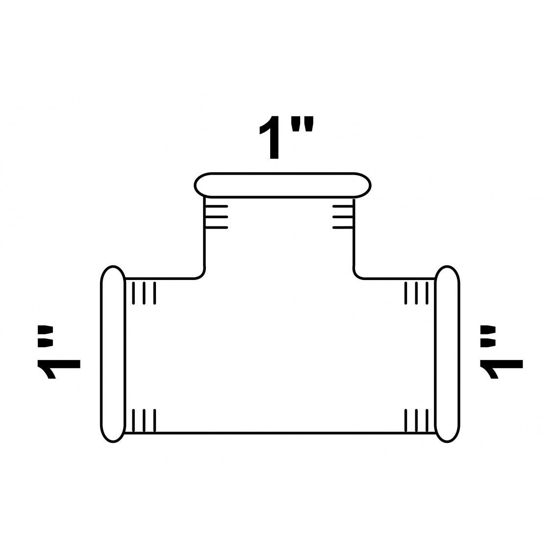 989733055 GI T-stuk, gegalvaniseerd, 1"BI, (130) vue 2