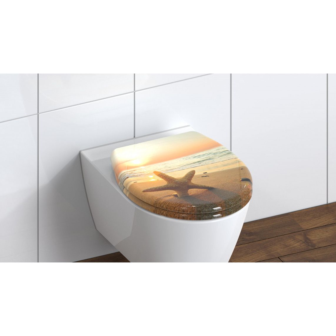 82373 Duroplast WC-zitting SEA STAR, met valrem en afneembaar vue 7