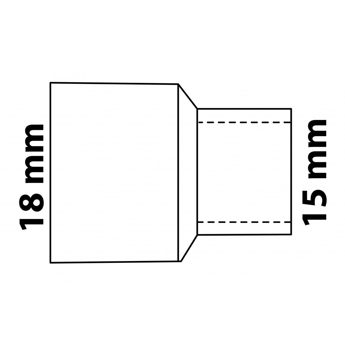 989073055 Reducing nipple, copper solder fitting, 18 mmA x 15 mm, 1 socket vue 3