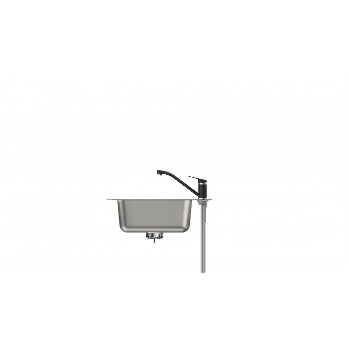 NI182SCR-B SPEED Sink mixer, black matt/chrome vue 9