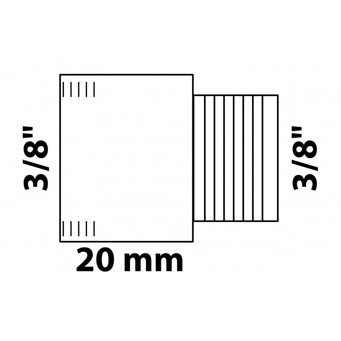 989311155 Tap extension, brass, chrome, 3/8" x 20 mm vue 2
