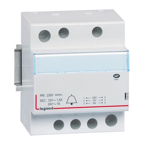 Transfo son. 24 / 12V - 24 - 18Va 1 / 1.5A - 4 modules