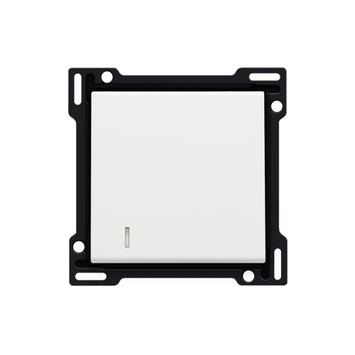 Set de finition avec voyant pour interrupteur ou bouton-poussoir simple, couleur white coated
