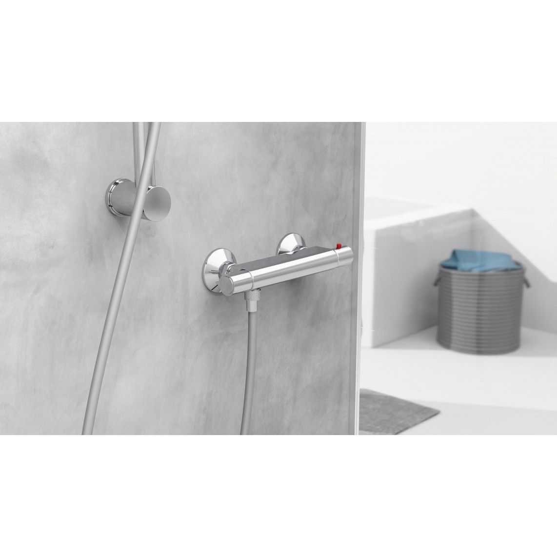 52445 VICO Thermostatische douchekraan, chroom vue 7