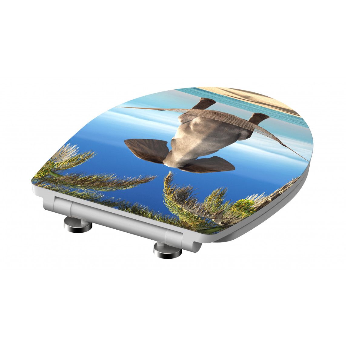 82580 Duroplast HG Toilet seat HAPPY ELEPHANT, with soft close and quick release vue 4