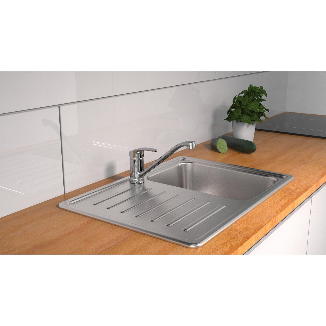 35450 CELLINO Keukenkraan, chroom vue 3
