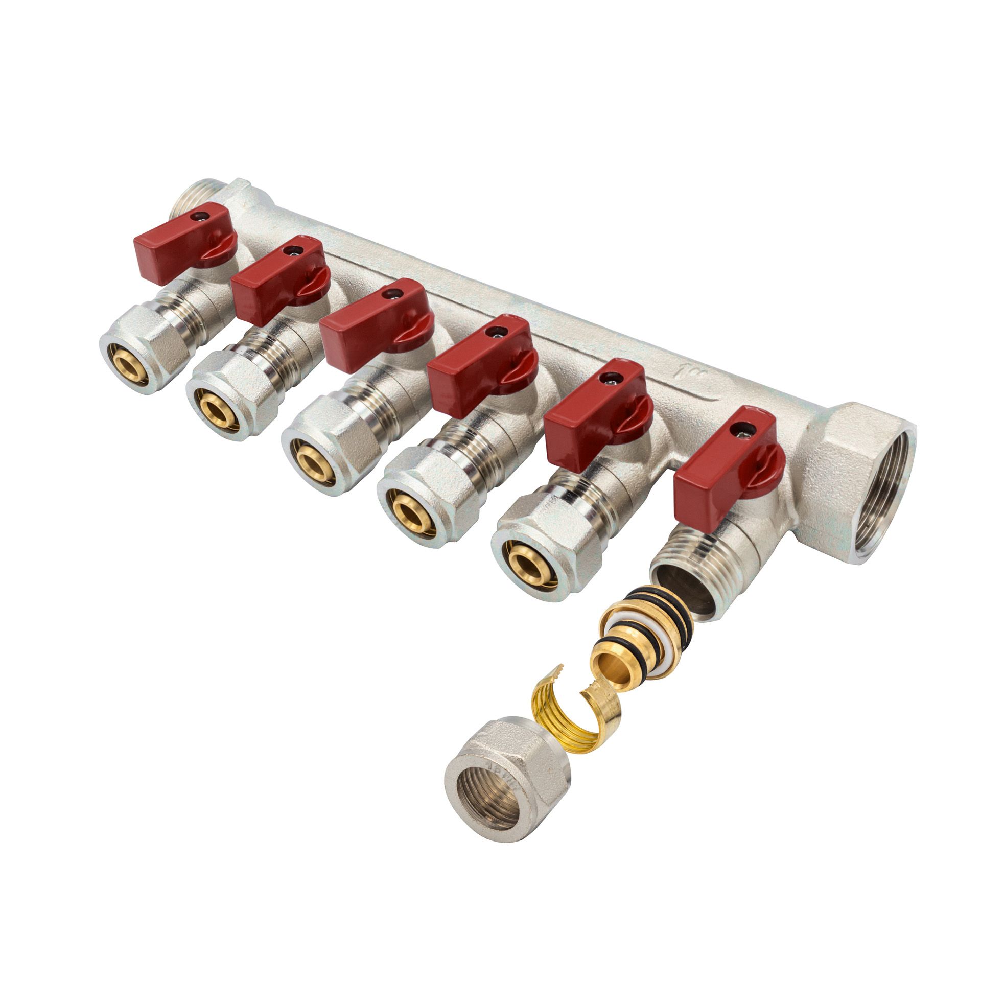 Collecteur A Vanne MF-1” 6×16 Rouge