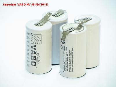 Batterie rechargeable 2.4V 4500mAh 68 x 33 x 59mm fast.+6.3 / -4.8mm vk8s41