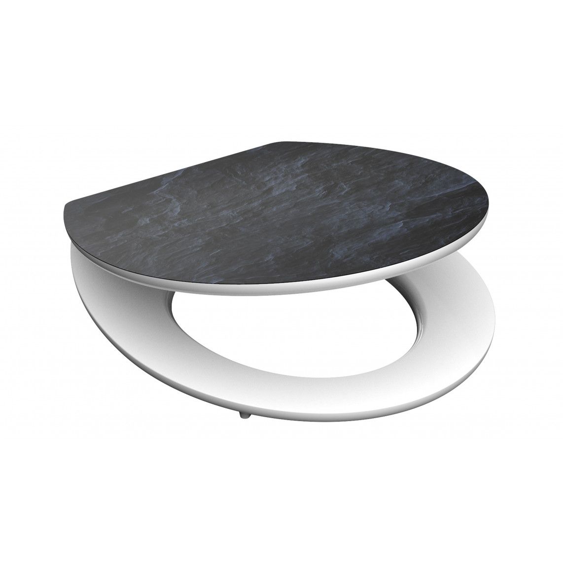 80535 MDF HG WC-zitting BLACK STONE, met valrem vue 3
