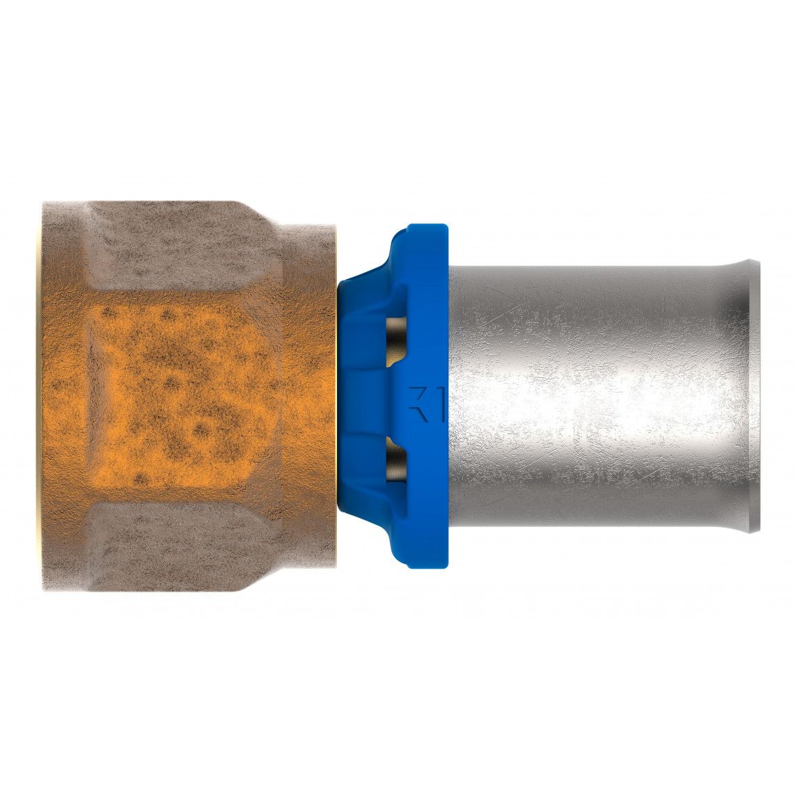 988713255 Transition piece, brass, 20 mm x 1/2" female, press fitting for multilayer pipe vue 2