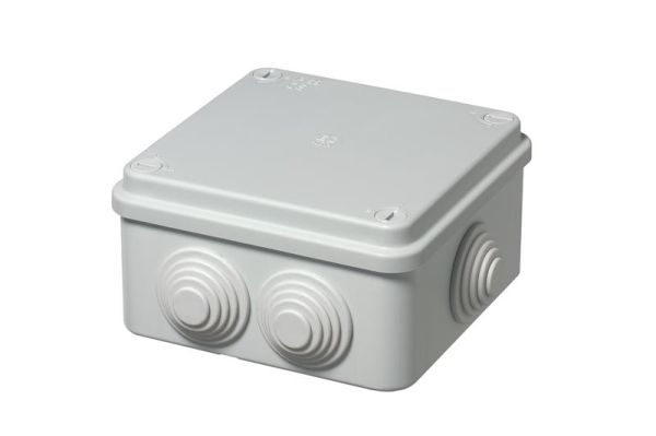 Boîte de dérivation avec embouts à gradin IP55 dimensions: 105 x 105 x 55