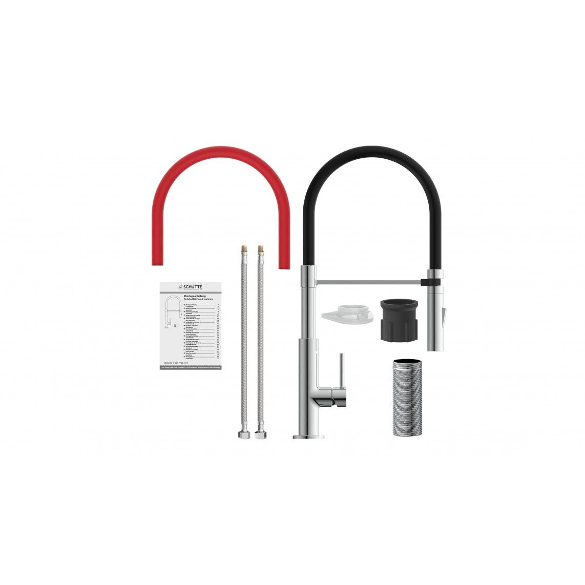 79180 STILO Sink mixer, chrome/black, chrome/red, with soft-touch hose vue 6