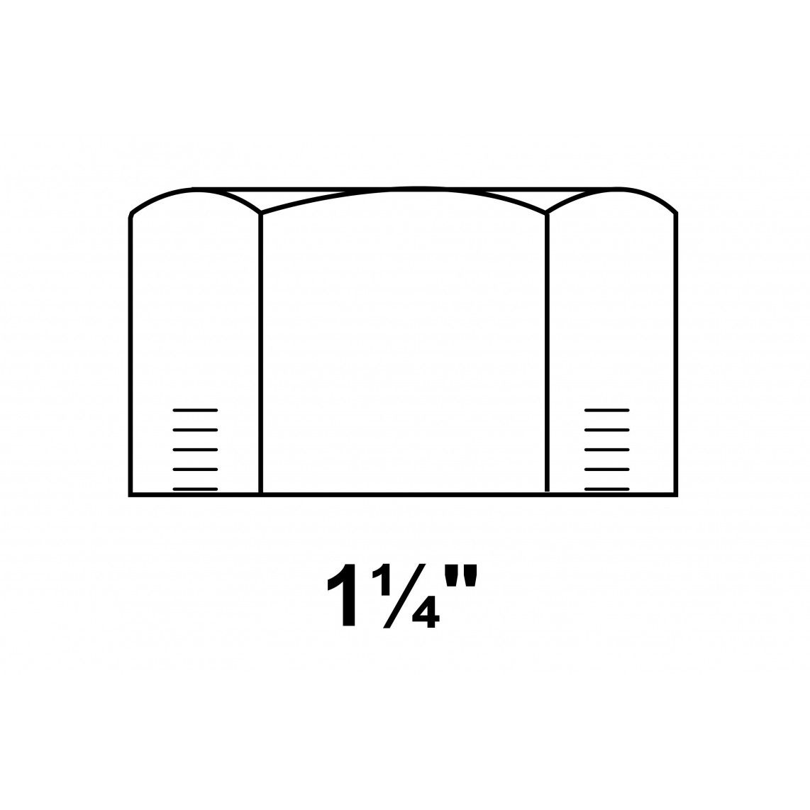 989814055 End cap, malleable galvanized, 1 1/4" female vue 2