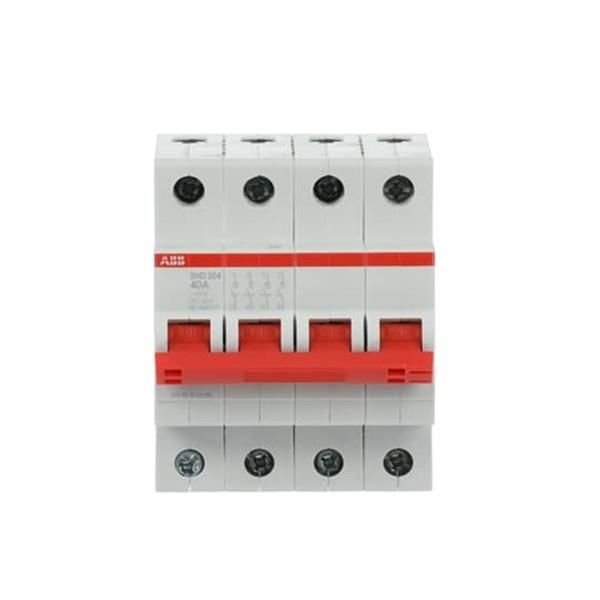 Interrupteur - sectionneur Rouge on - off 4 pôles, 40A 415Vac, Ac - 22A, 10kA, 125Vdc Dc - 21A