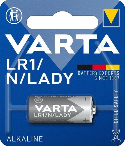 Pile Lady 1.5V LR1 alcaline 860mAh hauteur 30.2mm diamètre 12mm