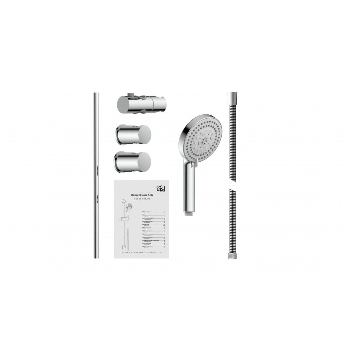 DX5082CSB PARMA Shower rail set, chrome vue 4