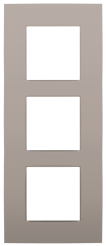 Plaque de recouvrement triple, entraxe de 60 mm, verticale, couleur Niko Intense bronze coated