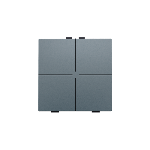 Bouton-poussoir quadruple pour Niko Home Control, couleur blue grey coated