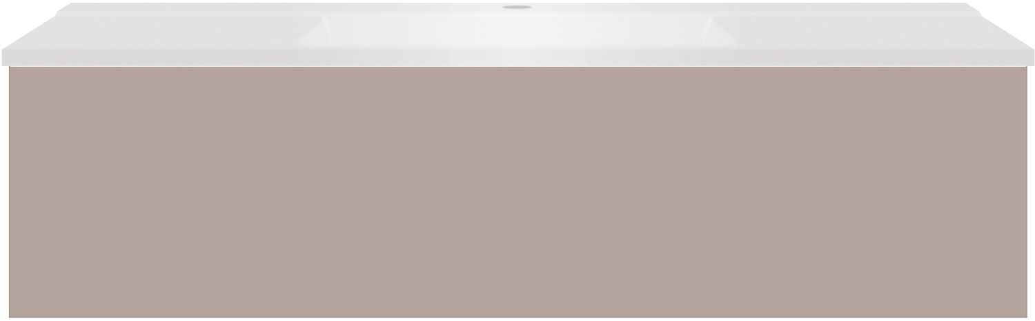 ONDERBOUW COFFEE 1 LADE 120 MAT BASALTGRIJS+WASTAFEL MAT WIT
