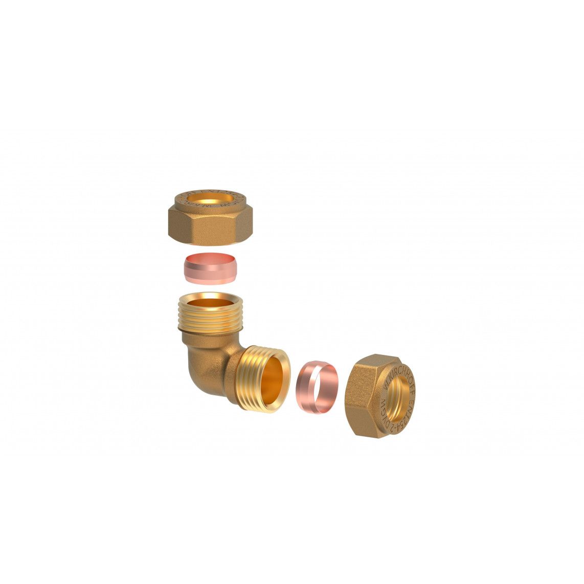 989451117 MS knie 90°, blanco, 12 mm, knelfitting voor koperen buis vue 3