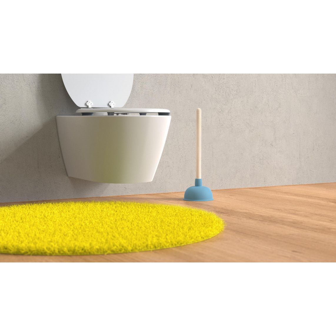 BZ001 Gootsteenreiniger met Houten handvat, Ø 140 mm, blauw vue 9