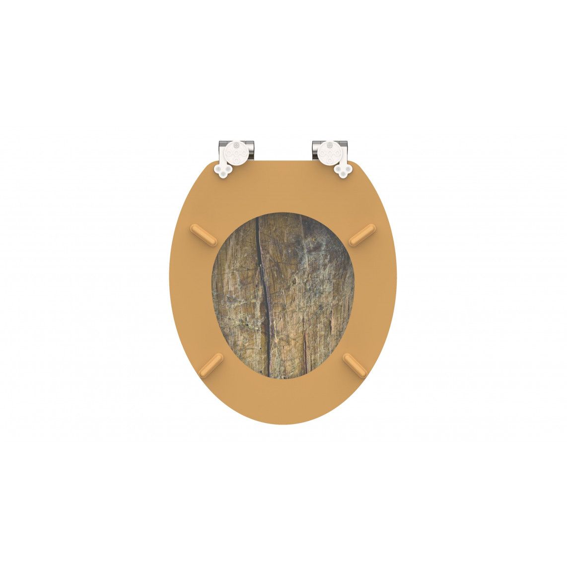 80124 MDF Toilet seat SOLID WOOD, with soft close vue 6