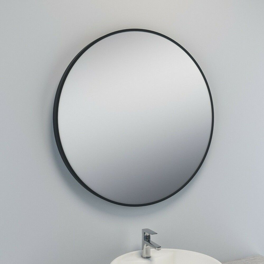 Van Marcke Circolare Miroir Rond D80 Cadre Noir