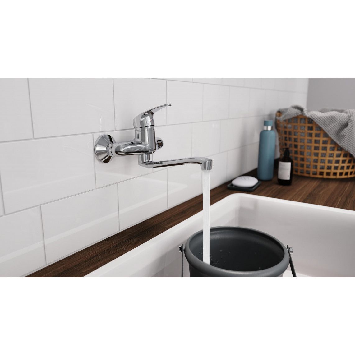 36760 ORAZI Sink mixer, chrome, for wall fixing vue 8