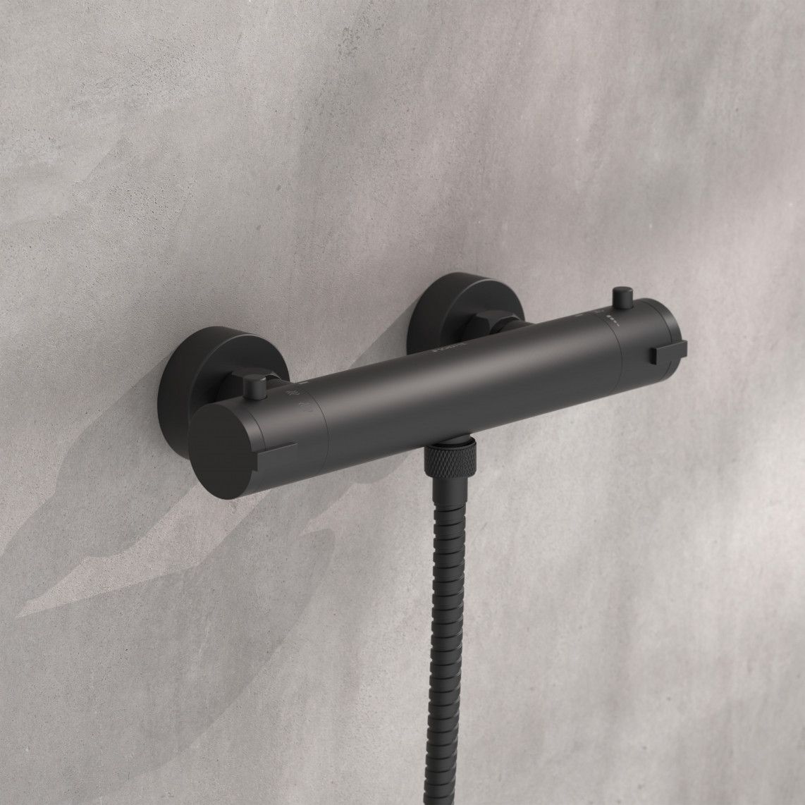 52526NL LONDON Thermostatic shower mixer, black matt vue 6