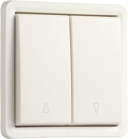 Bouton - poussoir pour volets , en saillie et étanche aux projections d’eau 10A / 250Vac Blanc