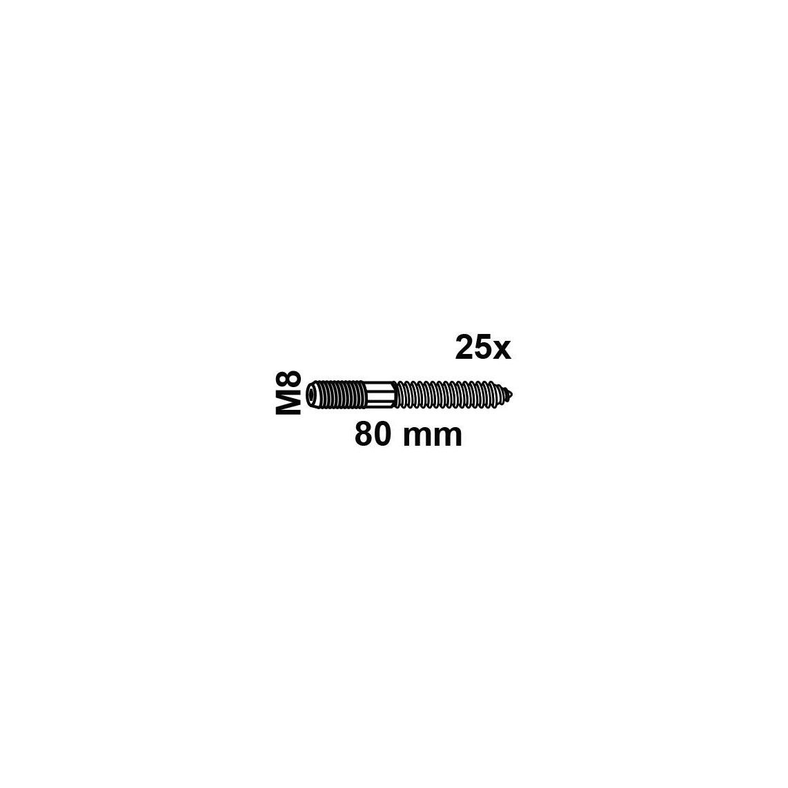 973347855 stokschroef, M8 x 80 mm (25x) vue 2