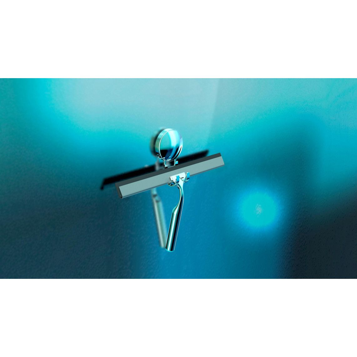 BA0206 Shower wiper, chrome, for screwing and glueing vue 2