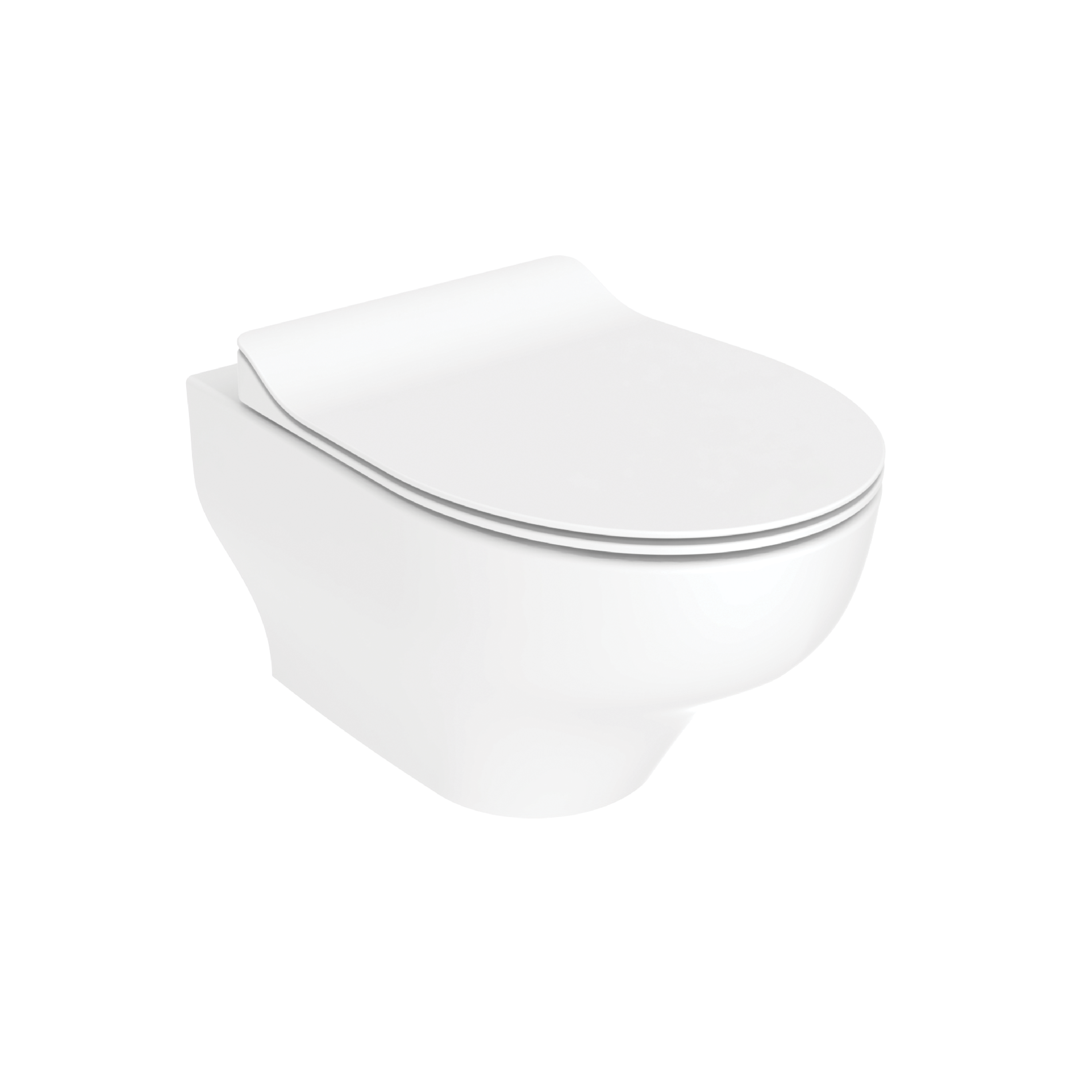 CREAVIT NESS WC SUSPENDU - TORNADO FLUSH - SANS BRIDE - SANS ABATTANT WC - BLANC BRILLANT vue 2